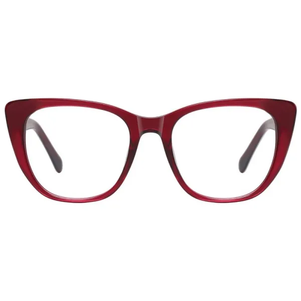 Okulary acetatowe oprawki korekcyjne zerówki kocie AC386D bordowe