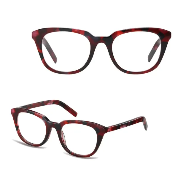 Damskie okulary acetatowe oprawki korekcyjne zerówki kocie AC385C szylkret