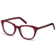 Damskie okulary acetatowe oprawki korekcyjne zerówki kocie AC385E bordowe