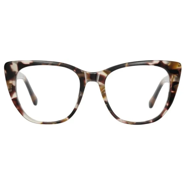 Okulary acetatowe oprawki korekcyjne zerówki kocie AC386G panterka