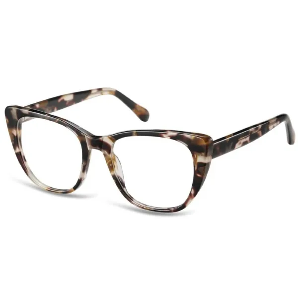 Okulary acetatowe oprawki korekcyjne zerówki kocie AC386G panterka