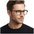 Okulary acetatowe oprawki korekcyjne zerówki owalne AC388B panterka