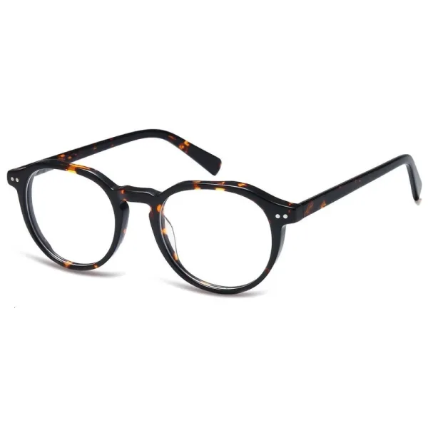 Okulary acetatowe oprawki korekcyjne zerówki owalne AC388B panterka