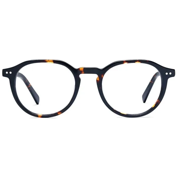 Okulary acetatowe oprawki korekcyjne zerówki owalne AC388B panterka