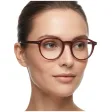 Okulary acetatowe oprawki korekcyjne zerówki owalne AC388C bordowy