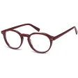 Okulary acetatowe oprawki korekcyjne zerówki owalne AC388C bordowy