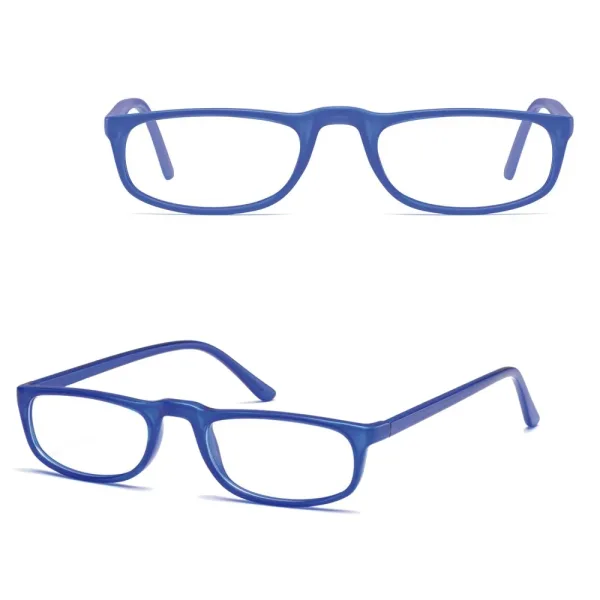 Damskie okulary optyczne zerówki wąskie Sunoptic CP101A niebieskie