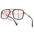 Okulary pilotki zerówki z filtrem Blue Light 25178E beż/złoty