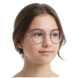 Okulary zerówki lenonki oprawki korekcyjne medium M290C srebrne/granatowe