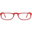 Damskie okulary optyczne zerówki wąskie Sunoptic CP101D czerwone