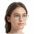 Okulary zerówki lenonki oprawki korekcyjne medium M290D srebrne/czarne