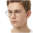 Okulary zerówki lenonki oprawki korekcyjne medium M290D srebrne/czarne