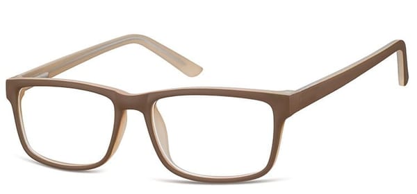 Okulary Zerówki oprawki Sunoptic CP157G brązowo-kremowe
