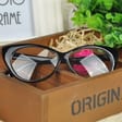 Kocie oczy okulary zerówki czarne kujonki damskie ST210
