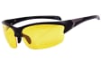 Sportowe okulary z dwoma soczewkami polaryzacyjnymi czarna i zolta - drs-50c2
