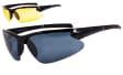 Sportowe okulary z dwoma soczewkami polaryzacyjnymi czarna i zolta - drs-51c1