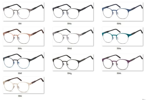 Fioletowe Okulary Oprawki okrągłe korekcja Sunoptic 994H