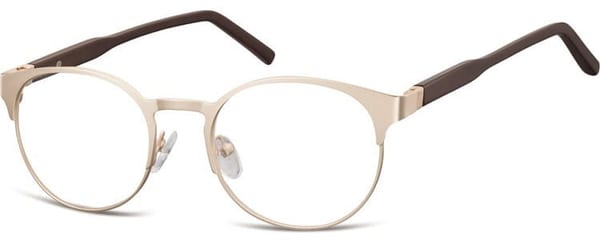Zloto brazowe Okulary Oprawki okrągłe korekcja Sunoptic 994I
