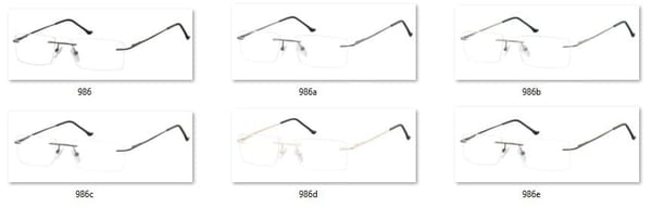 Bezramkowe Okulary Oprawki korekcyjne Sunoptic 986B