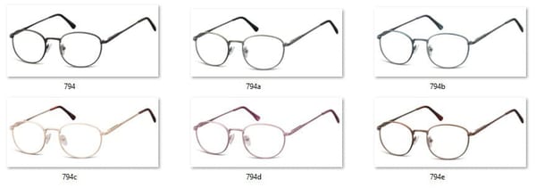 Lenonki zerowki Okulary Oprawki korekcyjne 794C zlote