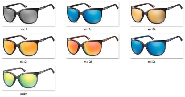 Damskie muchy okulary MS19D przeciwsloneczne lustra