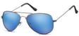 Niebieskie Pilotki okulary lustrzane aviator MS94C