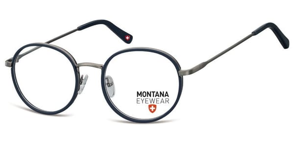Granatowe Lenonki okrągłe Okulary Oprawki optyczne MM608E