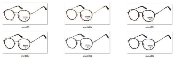 Granatowe Lenonki okrągłe Okulary Oprawki optyczne MM608E