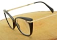 Plusy +1.00 damskie okulary do czytania korekcyjne Kocie Oczy ST327 czarno-złote