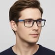 Męskie okulary zerówki do komputera BLUE LIGHT z flexami 25133