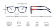Męskie okulary zerówki do komputera BLUE LIGHT z flexami 25133
