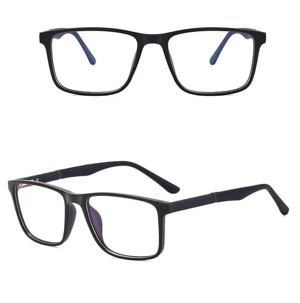 Męskie okulary zerówki do komputera BLUE LIGHT z flexami 25133D brąz/czerń