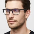 Męskie okulary zerówki do komputera BLUE LIGHT z flexami 25133D brąz/czerń
