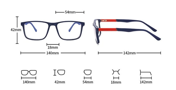 Męskie okulary zerówki do komputera BLUE LIGHT z flexami 25133D brąz/czerń