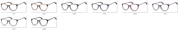 Okulary oprawki zerówki korekcyjne Kocie Unisex Sunoptic AC27E ciemnofioletowe