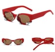 Damskie okulary przeciwsłoneczne z filtrem UV400 czerwone ST-MAX4D