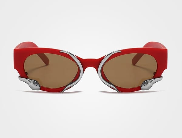 Damskie okulary przeciwsłoneczne z filtrem UV400 czerwone ST-MAX4D