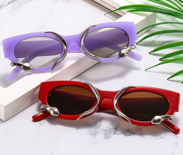 Damskie okulary przeciwsłoneczne z filtrem UV400 czerwone ST-MAX4D