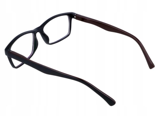 Okulary z filtrem Antyrefleksyjne zerówki Nerdy 9511A czarno-brązowe