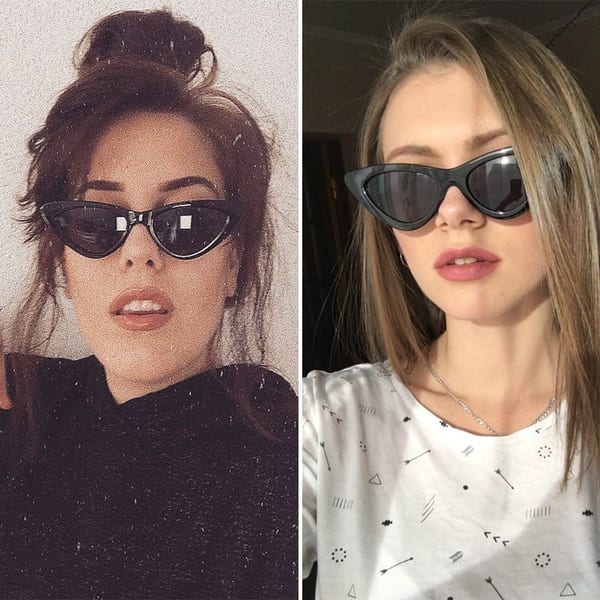 Okulary Kocie oczy okulary Zerówki Damskie CAT EYES F-291C