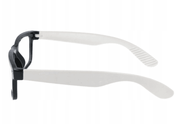 Okulary zerówki nerdy XL-272A czarno-białe