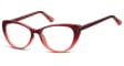Okulary oprawki korekcyjne Kocie Oczy zerówki Sunoptic CP138B gradient burgundowy