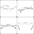 Plusy +1.25 bezramkowe okulary do czytania i komputera z filtrami Antyreflex + Blue Light STL275 czarne