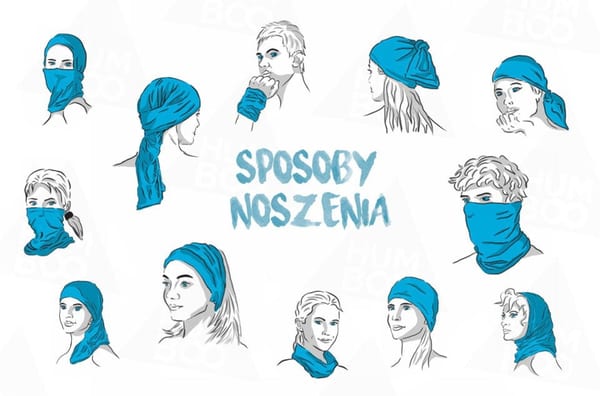 Elastyczny cienki komin na szyję - SC.04 Colour Waves