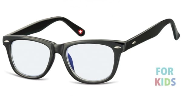 Dziecięce okulary z Filtrem Niebieskim do komputera zerówki Nerdy KBLF1 CZARNE