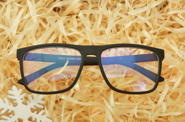 Okulary Nerd z filtrem światła niebieskiego do komputera zerówki R-BL-1611K