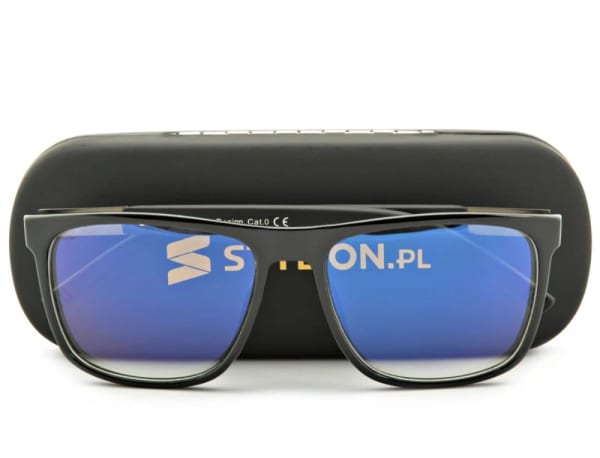 Okulary Nerd z filtrem światła niebieskiego do komputera zerówki POL-BLF-7041K