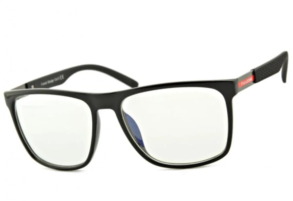 Okulary Nerd z filtrem światła niebieskiego do komputera zerówki POL-BLF-7041K