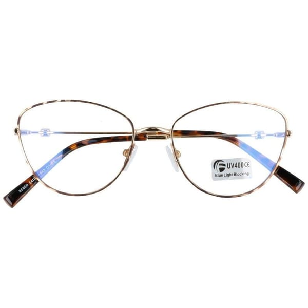 Okulary kocie oczy z filtrem BLUE LIGHT do komputera zerówki 2542-1