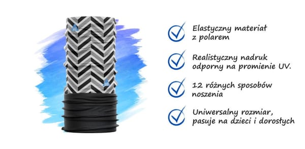 Komin Dziecięcy Ocieplany Polar Szal Chusta Szalik SNOW - SKF.10